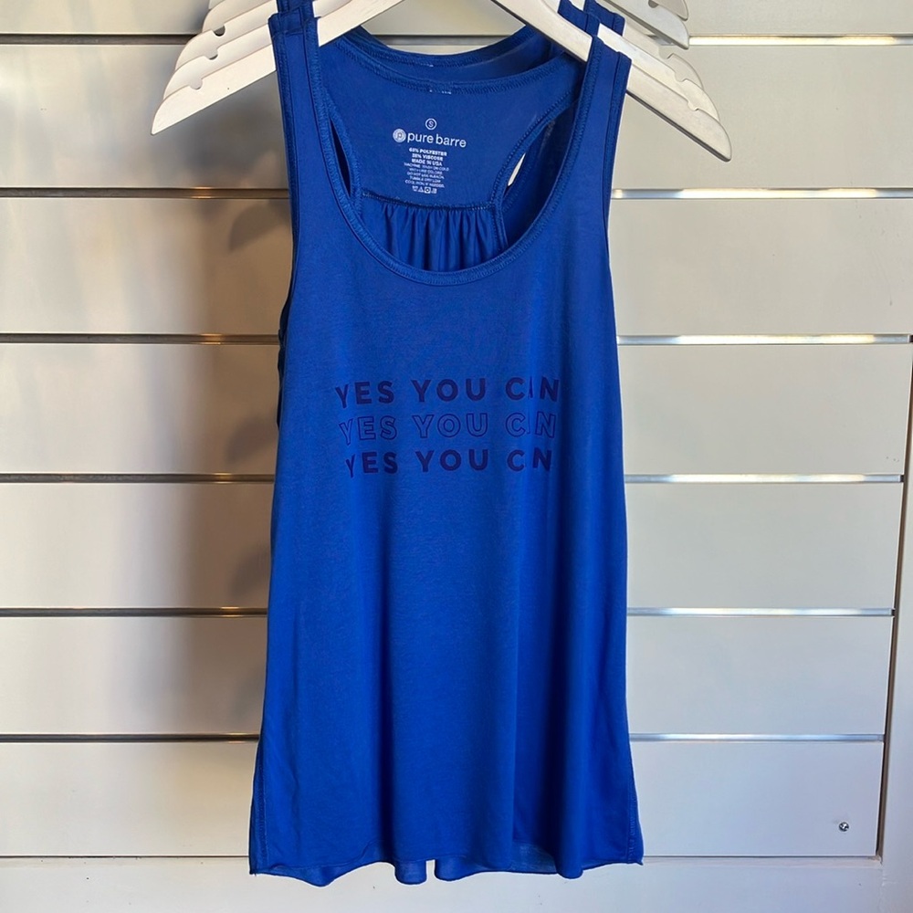NWT Pure Barre “Yes You Can” Racerback Tank